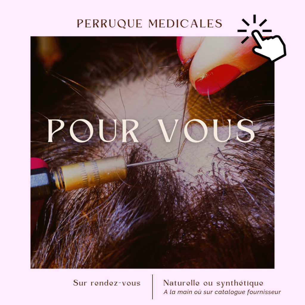 Zoom d'une création de perruque médicales